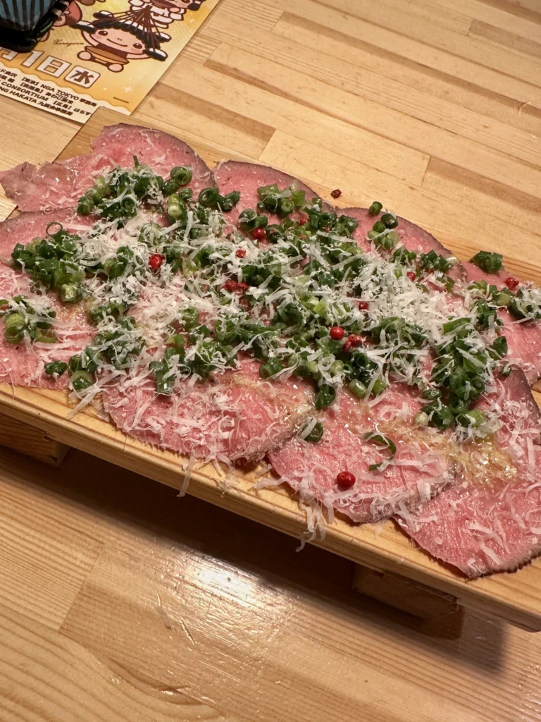 牛タンのカルパッチョ皿