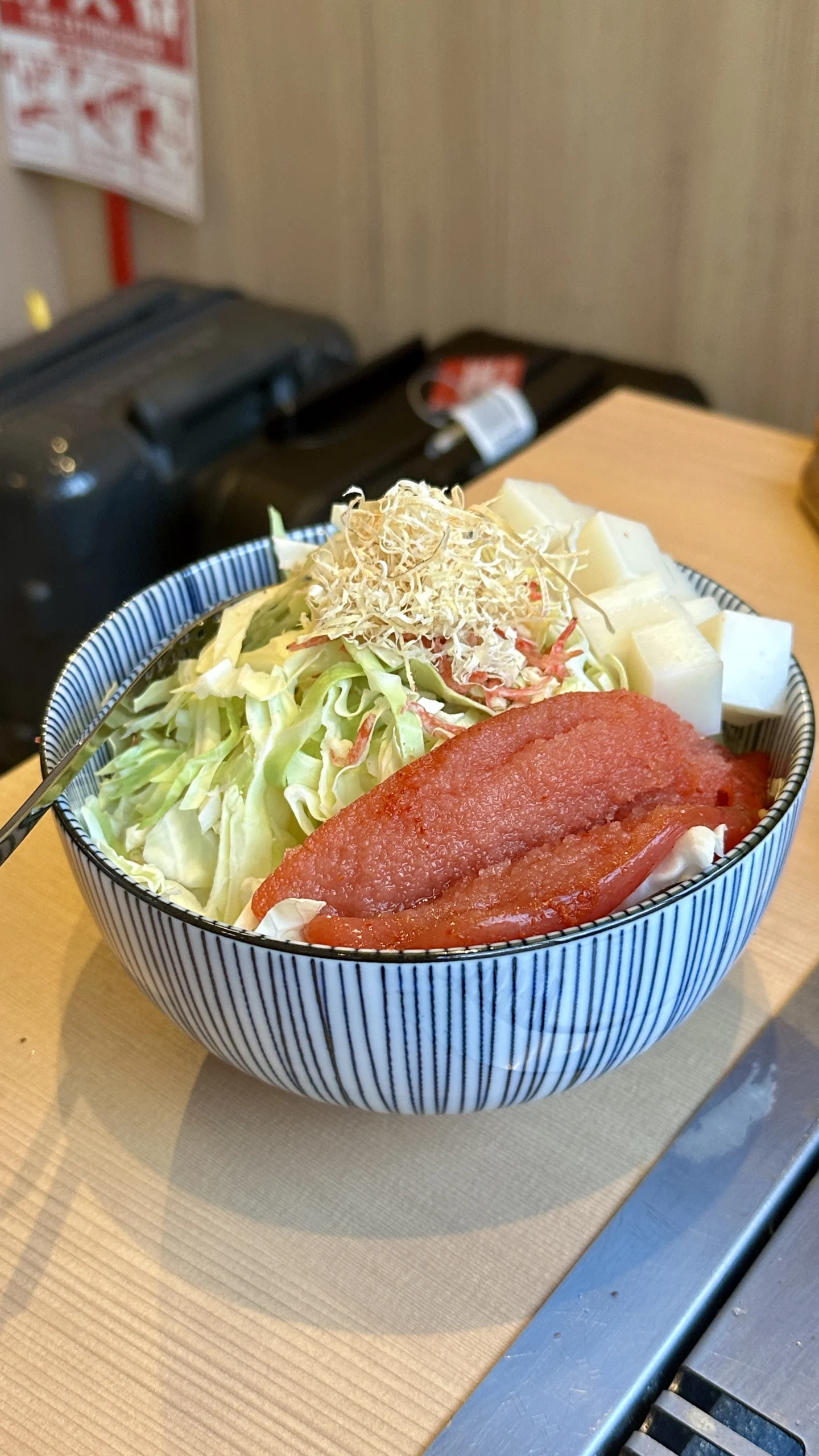 明太子ともちもんじゃの具材