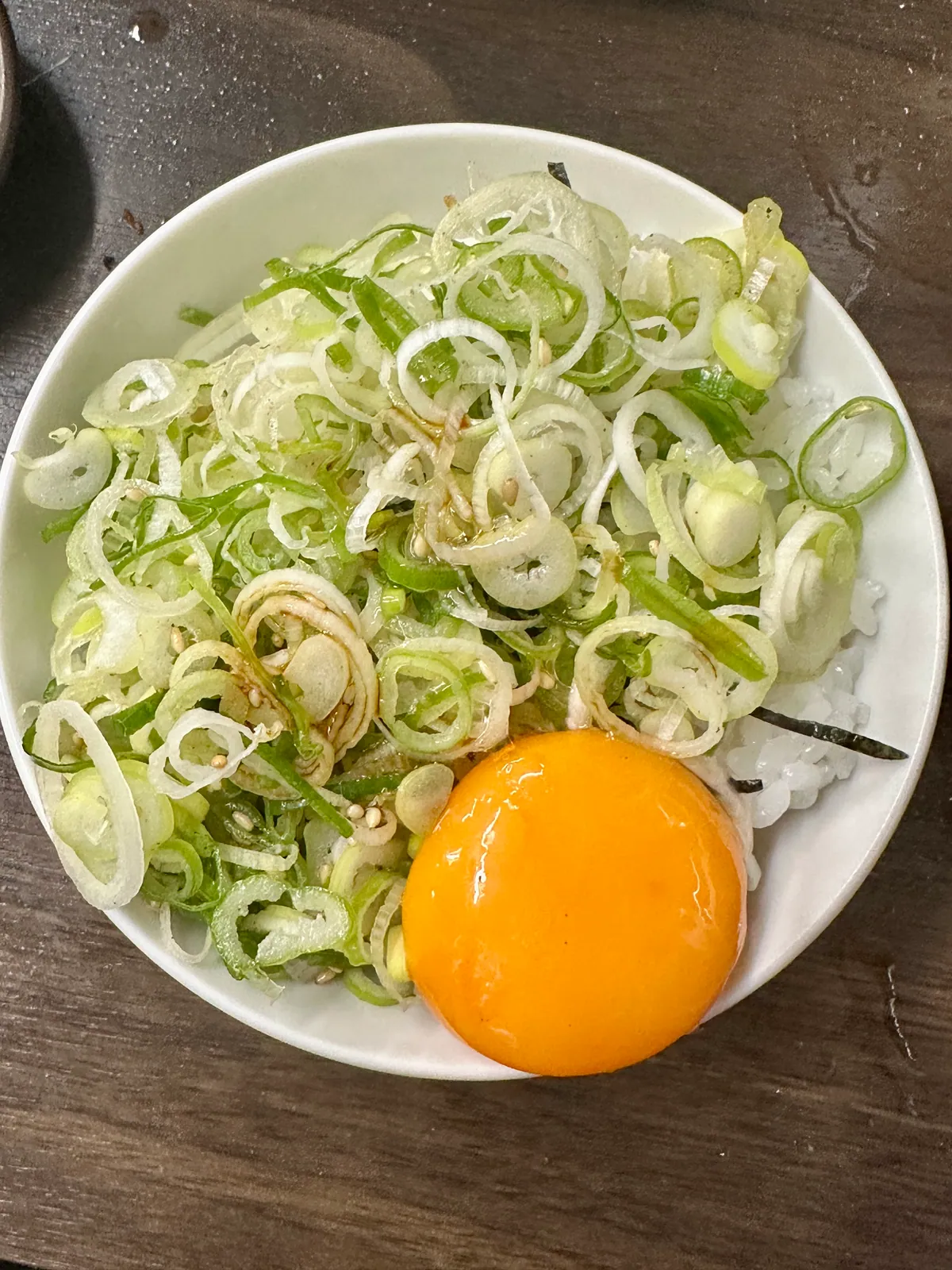 ネギと卵をのせたネギ玉ライス